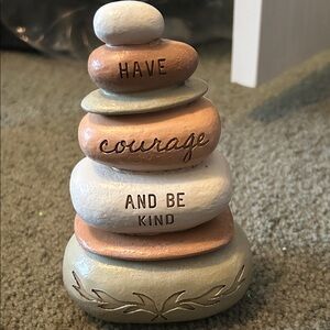 Stacked Inspirational Stone Decor - Neutral Pastels